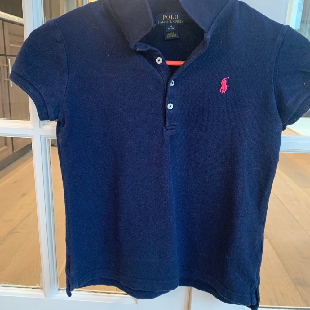 Ralph Lauren girls polo shirt—navy